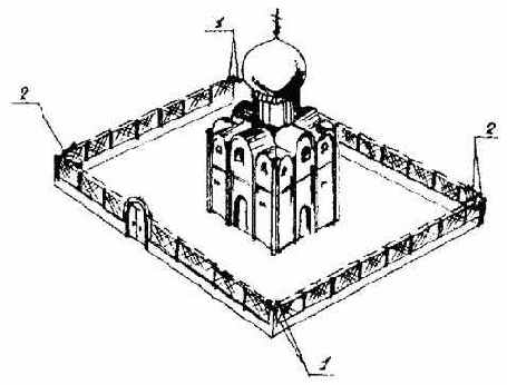 Блокировка периметра (ограждения) церкви